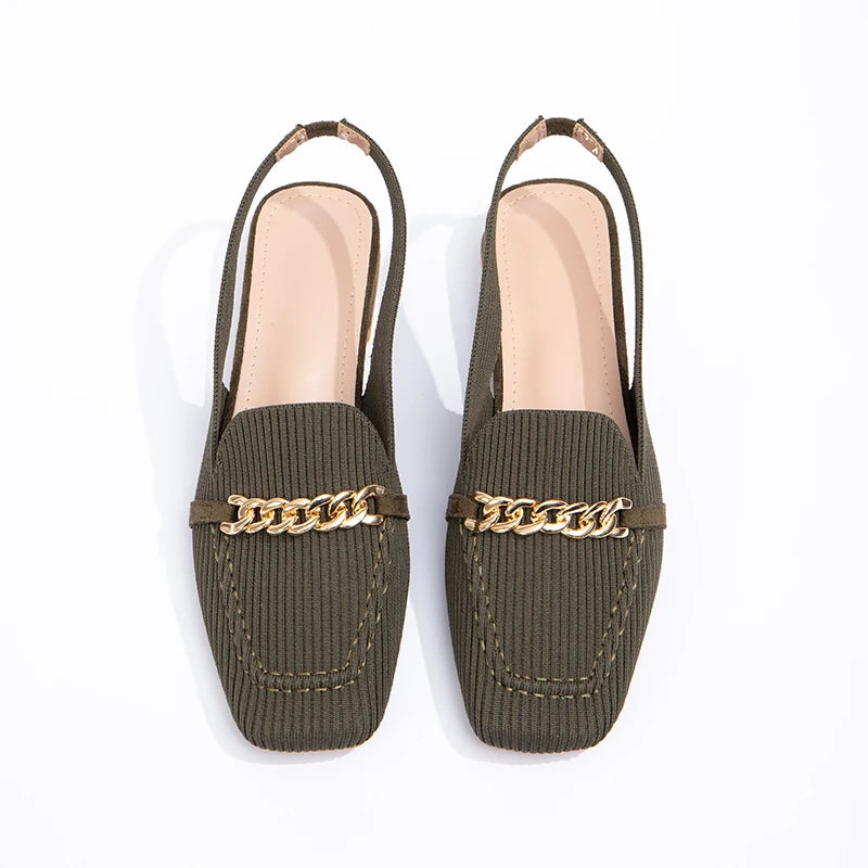 Elegant High-heeled Sandals Summer Sexy High-heeled Shoes Autumn square Toe Ladylike High-heeled Shoes