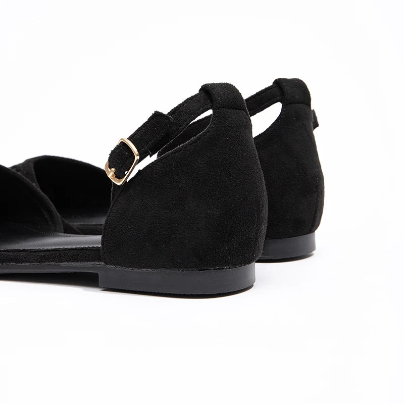 Low Price Wholesale Women's Flat Shoes Black Elegant Toe Flat Shoes Temperament Pointed Sexy Sandals