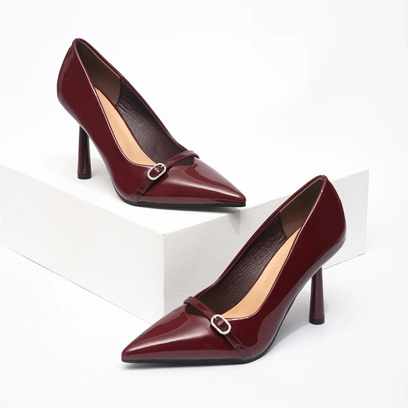 Women's Fashionable Breathable Waterproof Hard-Wearing Anti-Slippery Summer Pointed Toe High Heels Trendy Factory Direct Sale