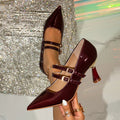 New Pointed-toe Thin-heeled Women's Sandals Factory Straight-hair Sexy Women's Shoes