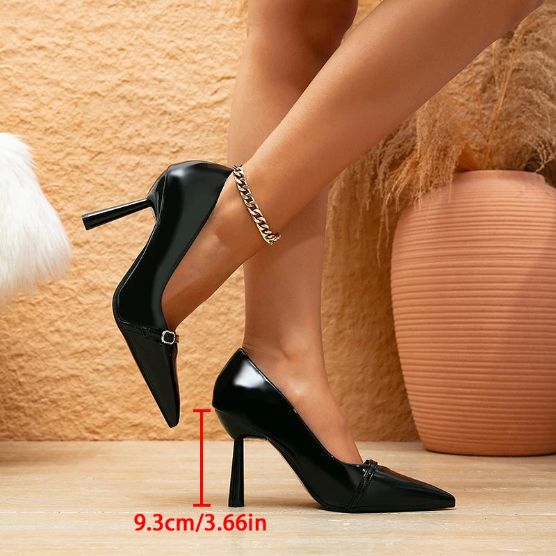 Women's Fashionable Breathable Waterproof Hard-Wearing Anti-Slippery Summer Pointed Toe High Heels Trendy Factory Direct Sale