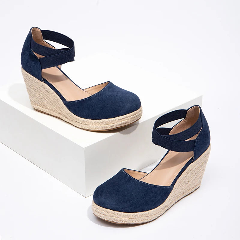 Ladies' 7.5cm Wedge Heel High-heeled Sandals Fashionable Party Princess Sandals Ladies' Hot Selling Sandals