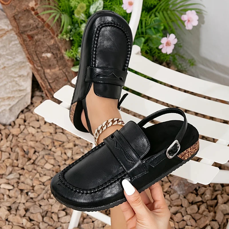 Convertible Slingback Loafers Women - Non-Slip Round Toe Casual Flats, Perfect for Office, Walking & Daily Use