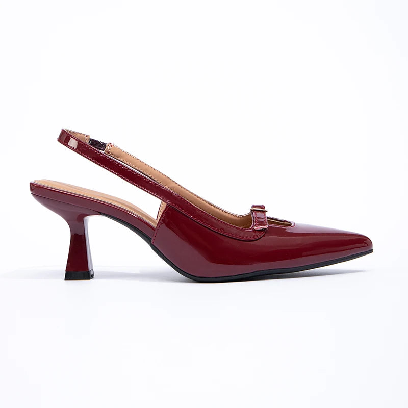 Women's Summer Casual Heels Sandal Style High Heel Slingback Peep-toe Red Sexy High Heels