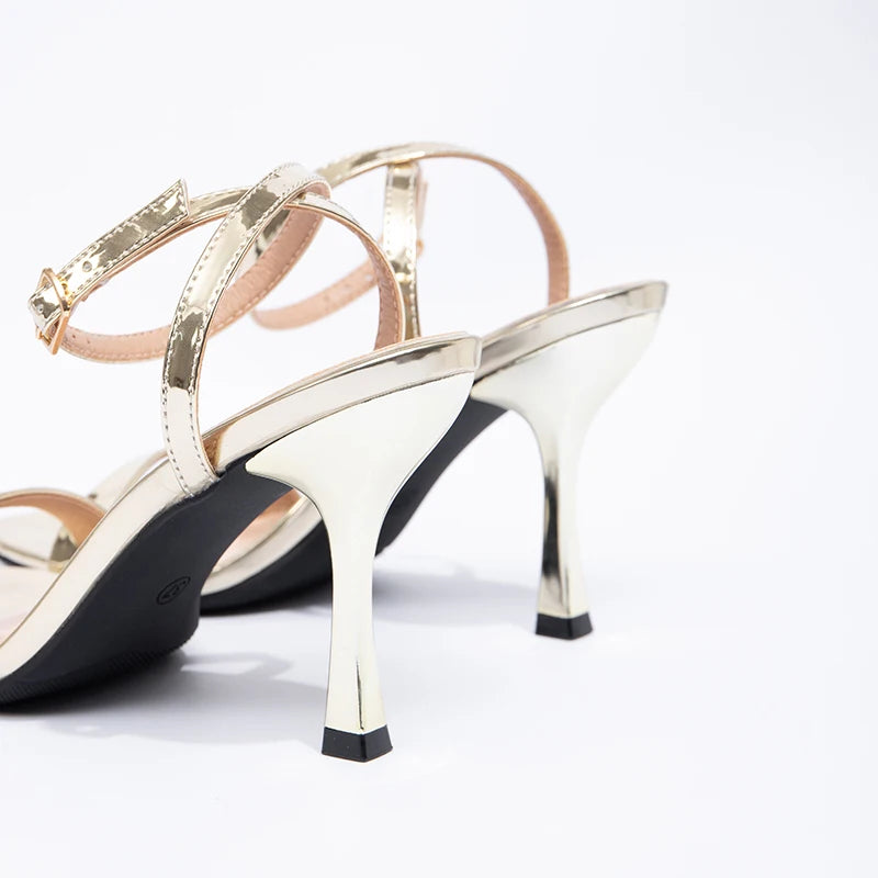 Roman Open Toed Women's Sandals Sexy Slim High Heels Fashionable Straps Breathable and Comfortable Party and Dance Shoes