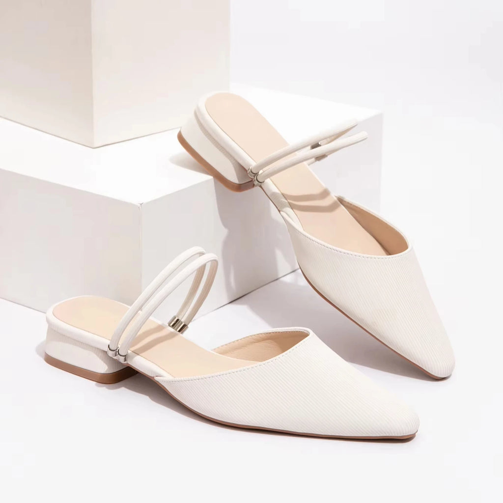 Summer Hot Selling Ladies' Sandals with Fashionable Toe Caps and Low Heels Women's slippers Casual Single Shoes