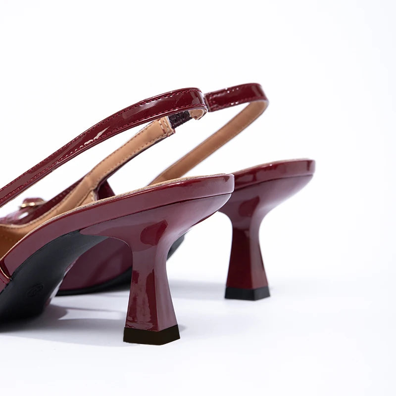 Women's Summer Casual Heels Sandal Style High Heel Slingback Peep-toe Red Sexy High Heels