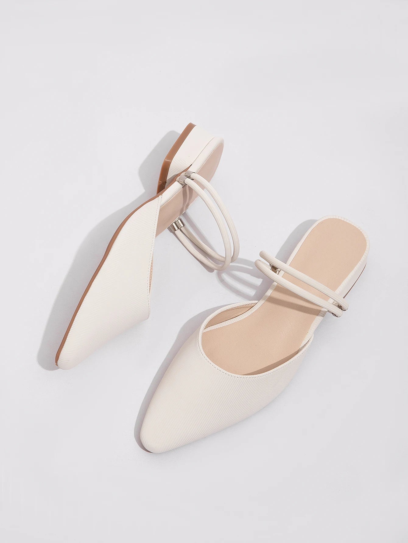 Women's Fashion Summer Two Wear Block Heel Point Toe Slip on Sandal Slippers