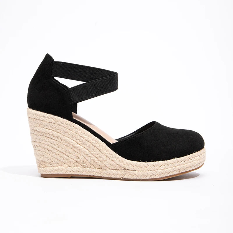 Ladies' 7.5cm Wedge Heel High-heeled Sandals Fashionable Party Princess Sandals Ladies' Hot Selling Sandals