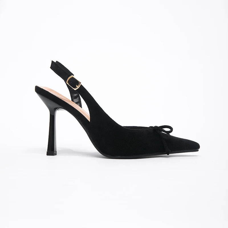 Women's Fashionable Summer Lace Plush Breathable Design Stiletto Heel Pointed Toe Trendy Styles Sold Directly Source Factory