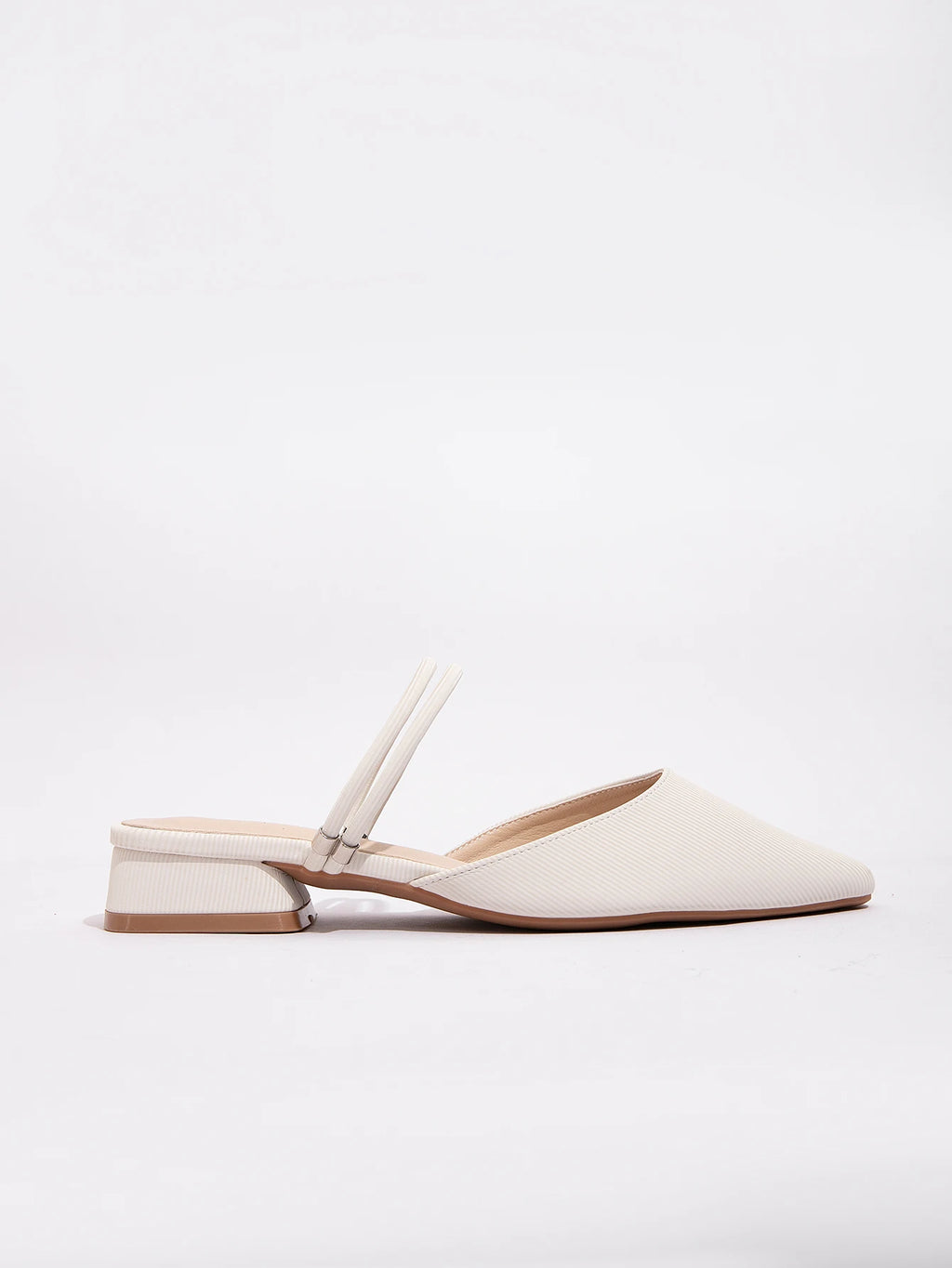 Women's Fashion Summer Two Wear Block Heel Point Toe Slip on Sandal Slippers
