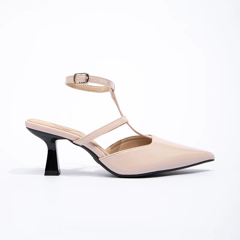 Fashionable Minimalist Ladies' Sandals with Pointed Toes and Low Heels Roman Sandals Summer Fashion Women's High-heeled Sandals
